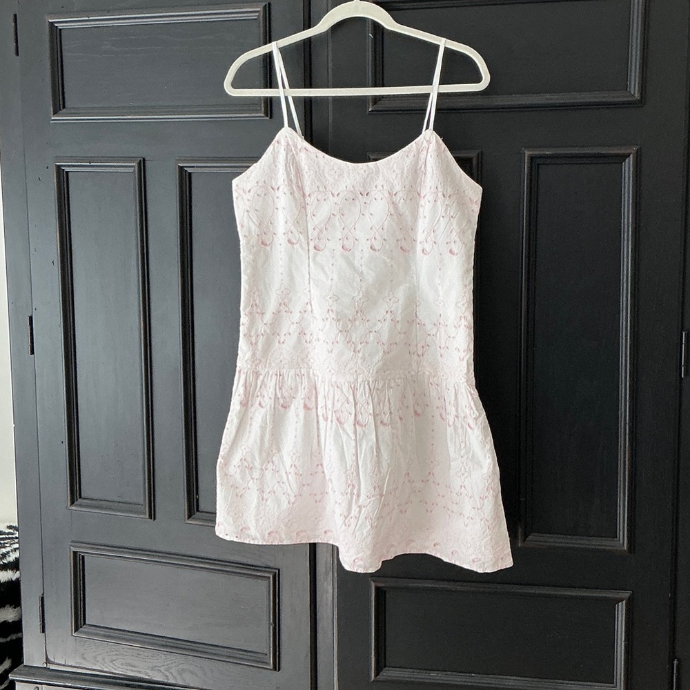 Roller Rabbit White and Pink Eyelet Mini Dress - SOLD OUT